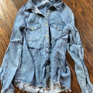 longsleeve denim button up from francescas